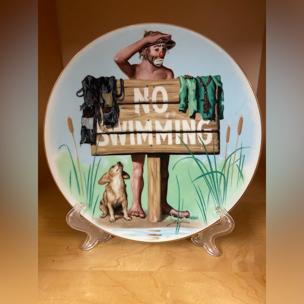 EMMETT KELLY CLOWN COLLECTABLE PLATE SUMMER COLLECTIBLE & UNCOMMON 1991